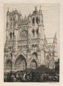 Amiens-katedralen, inventardag, 1887. af Auguste Louis Lepère