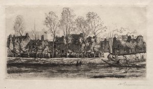 Amiens, bredden af Somme af Auguste Louis Lepère