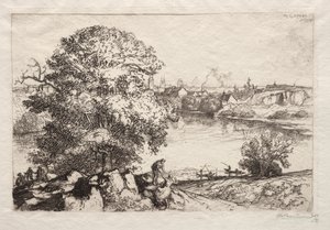 Angers: St. Nicolas Pond af Auguste Louis Lepère
