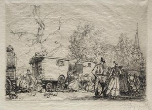 På messen St. Jean de Mont af Auguste Louis Lepère