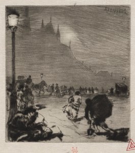 På hjørnet af Pont-aux-Doubles af Auguste Louis Lepère