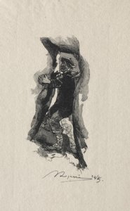Ved besmittelsen af ​​Sept-Cavernes af Auguste Louis Lepère