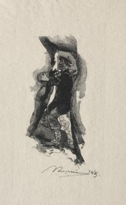 Ved besmittelsen af ​​Sept-Cavernes. af Auguste Louis Lepère