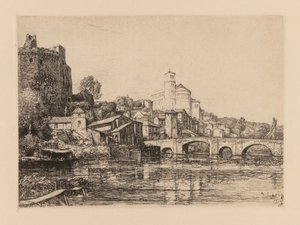 Auguste Lepère: Clisson Loire-Maritime, 1909. af Auguste Louis Lepère
