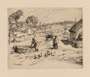 Auguste Lepère: La Masure (Vendèe) af Auguste Louis Lepère