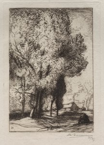 Bourrine in the Poplars, 1911. af Auguste Louis Lepère