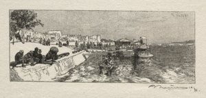 Mole ved Bercy. af Auguste Louis Lepère