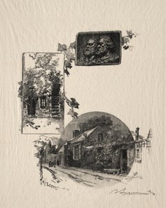 Indgang til Rousseau-værkstedet og Maison de Millet af Auguste Louis Lepère