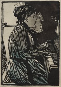 Studie med fire hænder, 1890. af Auguste Louis Lepère