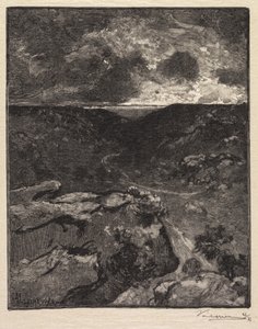 Fontainebleau Skov: Franchard Valley La Forêt de Fontainebleau: La Vallée de Franchard, 1890. af Auguste Louis Lepère