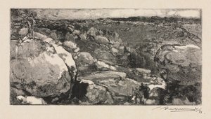 Fontainebleau Forest: The Cirque of Long-Rocher af Auguste Louis Lepère
