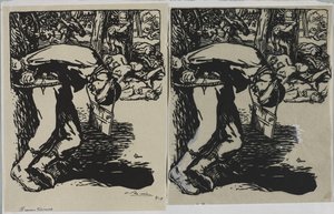 Snigskytter, 1914. af Auguste Louis Lepère