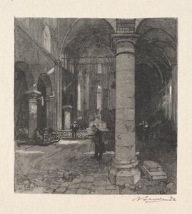 Kirkens indre. af Auguste Louis Lepère