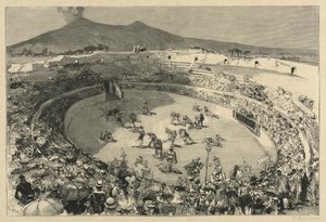 Italien. Festivalen i Pompeji, Gladiatorernes cirkus af Auguste Louis Lepère