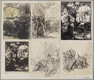 Ilden i Louvain af Auguste Louis Lepère