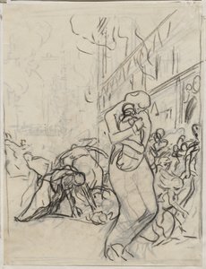 Ilden i Louvain af Auguste Louis Lepère