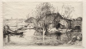 Den oversvømmede hytte af Auguste Louis Lepère