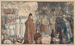 Corpus Christi processionen i Nantes, 1901. af Auguste Louis Lepère