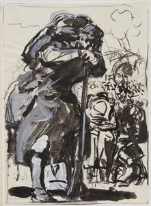 Tilbagetoget efter Charleroi... af Auguste Louis Lepère