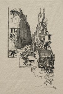 Rue Victor Cousin. af Auguste Louis Lepère