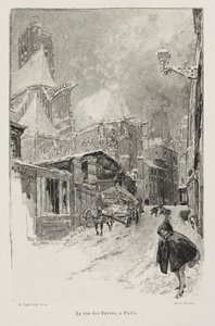 Rue des Barres, Paris. af Auguste Louis Lepère