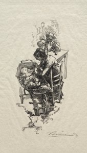 Kvinden i vuggen af Auguste Louis Lepère