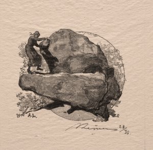 Den rystende sten. af Auguste Louis Lepère