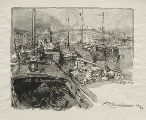Bassin de la Villette. af Auguste Louis Lepère