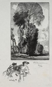 Le Bocage, 1909. af Auguste Louis Lepère
