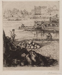 The Longshoreman: Quai de la Gare af Auguste Louis Lepère