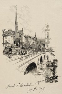 Pont St. Michel. af Auguste Louis Lepère