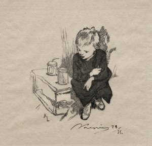Drengen har en dreng, 1889. af Auguste Louis Lepère