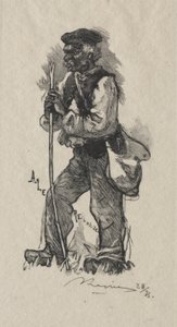 Slangetageren, 1889. af Auguste Louis Lepère