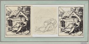 Kvinder samler de sårede af Auguste Louis Lepère