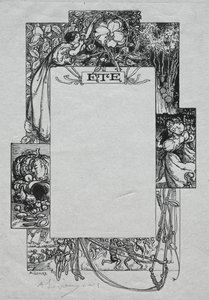Paris-almanak, 1897: Dekorativ kant, sommer af Auguste Louis Lepère