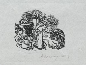 Paris Almanac, 1897: Halestykke, efterår, 1897. af Auguste Louis Lepère
