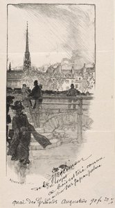 Quai des Grands Augustins af Auguste Louis Lepère