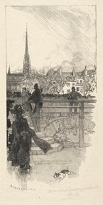 Quai des Grands Augustins, Paris af Auguste Louis Lepère