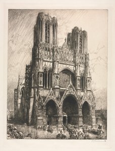 Reims katedral. af Auguste Louis Lepère