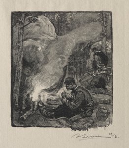 Skovhuggeres måltid af Auguste Louis Lepère
