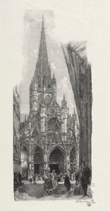 Illustreret Rouen: Church of Saint Maclon, 1896. af Auguste Louis Lepère
