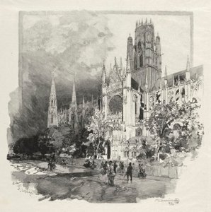 Illustreret Rouen: Saint Ouen Church af Auguste Louis Lepère