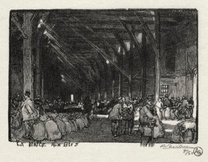 Illustreret Rouen: Halle aux Blès af Auguste Louis Lepère