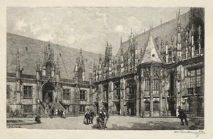 Illustreret Rouen: The Palace of Justice af Auguste Louis Lepère