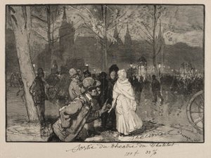 Forlader Chatelet-teatret af Auguste Louis Lepère