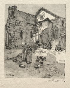 St. Julian den Fattige: Portalen. af Auguste Louis Lepère