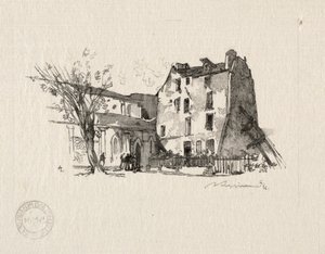 St. Julien den Fattige: Præstegården. af Auguste Louis Lepère