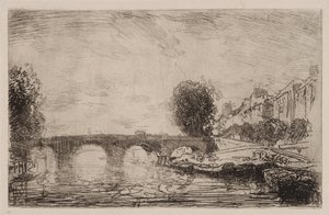 Solnedgang ved Pont Marie af Auguste Louis Lepère