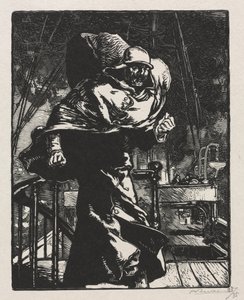 Krigen 1914. Første serie. Kejser Vilhelm i Vrede, 1915. af Auguste Louis Lepère