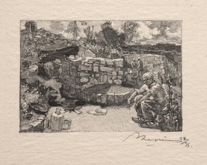 En stenbrudslodge af Auguste Louis Lepère